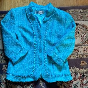 Sara Campbell turquoise tweed jacket